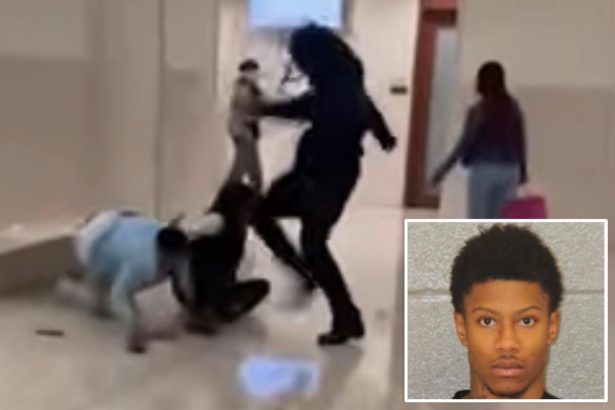 North Carolina dad Shaheem Snype caught on video attacking son’s alleged killer at Mecklenburg County Courthouse