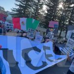 Protesters Gather Outside Super Bowl LX to Protest ICE