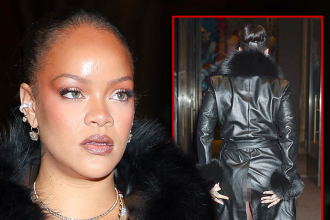 Rihanna Accidentally Flashes Butt While Walking into A$AP Rocky’s Fashion Show