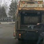 Sanitation Worker Finds Police Suspect Hiding In Trash Can