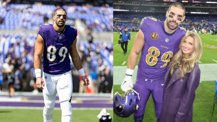 Shirtless Mark Andrews puts strength on display as he lifts fiancée Elena in playful swimsuit moment