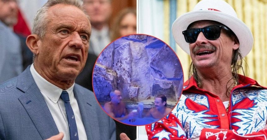 Shirtless RFK Jr. and Kid Rock Mocked for ‘Embarrassing’ Hot Tub Video