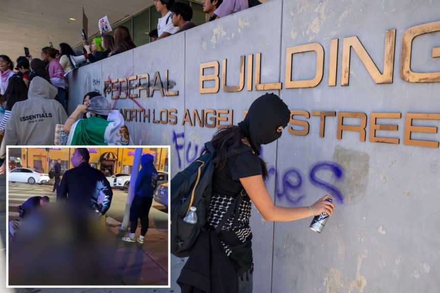 Teen shot as lawless mob takes over DTLA streets — hours after student agitators clashed with cops nearby