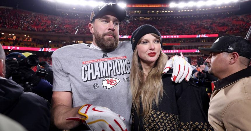 Travis Kelce Dances to Taylor Swift Song at 2026 Super Bowl Party