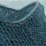 Undulating Coasters and Slide Complexes Loom in Alex Hutton’s Paintings — Colossal