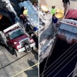 Video shows dump truck swallowed by NJ sinkhole in Philipsburg