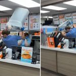 Viral video shows Texas Whataburger workers beat unruly customer with trash can, fry basket after alleged drunken attack