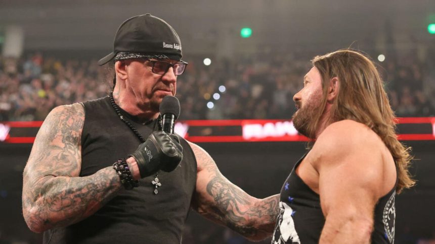[WATCH] Unseen footage of AJ Styles and The Undertaker breaking character following WWE RAW