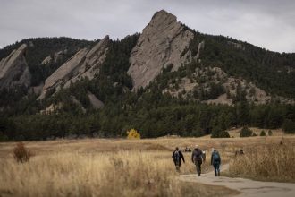 Wildfire burning near Chautauqua Park in Boulder