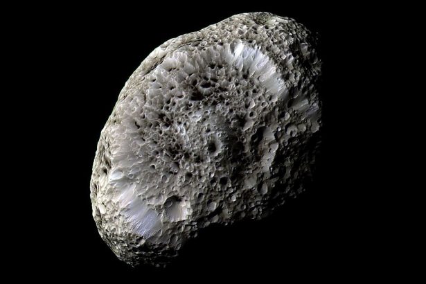 A Titan collision may link Saturn’s tilt, its moon Hyperion and its rings