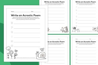 Acrostic Poem Template Bundle (Free Printables)