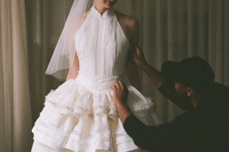 The Bride Wore a Custom Christopher John Rodgers Gown to Her New Year’s Eve Wedding in Brooklyn