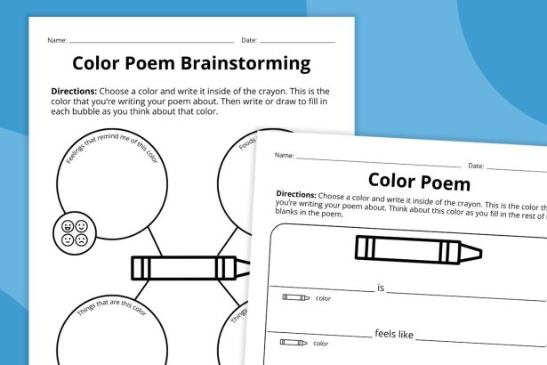 Color Poem Template Bundle (Free Printable Worksheets)