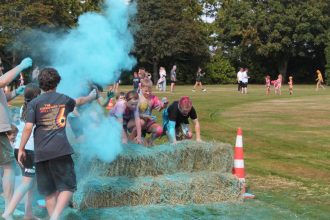 Colourful chaos at Race Ride and Slide