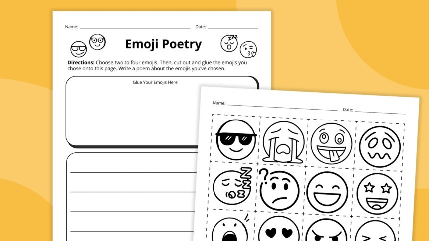 Emoji Poem Templates (Free Printable)