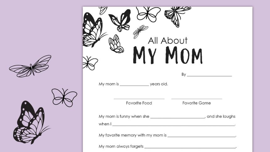 Free Printable Mother’s Day Questionnaire