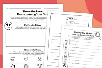 Free Printable Ode Poem Template Bundle for Kids