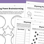 Free Printable Rhyming Poem Worksheet Bundle