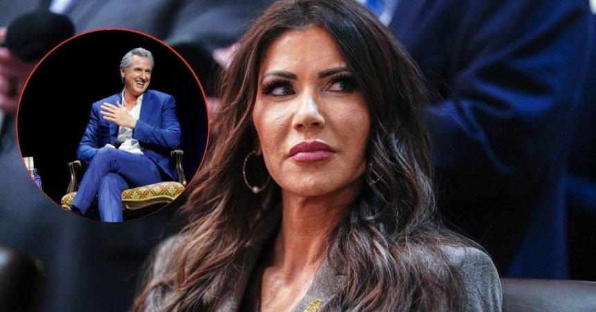 Gavin Newsom Takes a Jab At Kristi Noem After Trump Fired Her