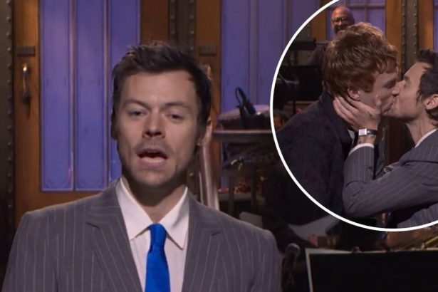 Harry Styles Mocks Queerbaiting Allegations With SNL Kiss