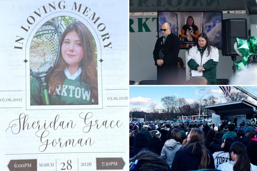 Hundreds pack NYC suburb to remember Loyola University student Sheridan Gorman