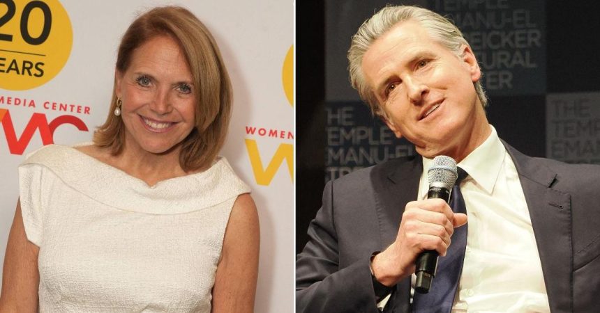 Katie Couric Dragged For Asking Gavin Newsom If He’s ‘Too Good-Looking’