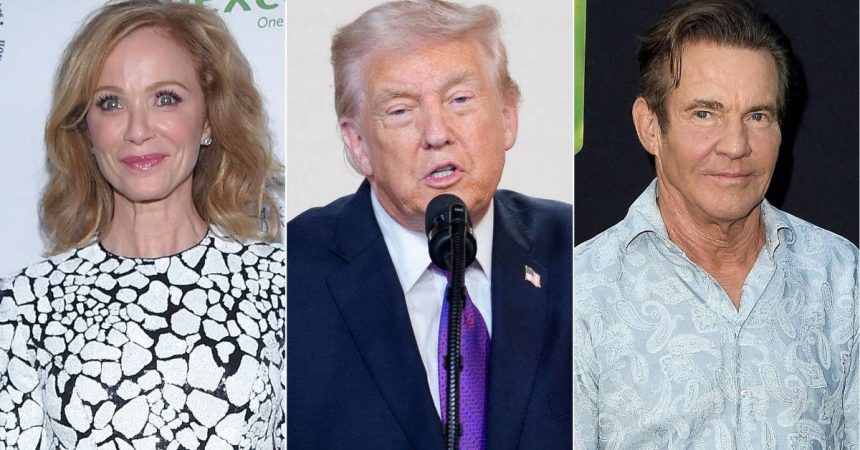 Lauren Holly Reacts To Dennis Quaid’s Trump Praise