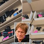 Long Island man arrested after 22 guns found behind ‘false wall’ in basement closet