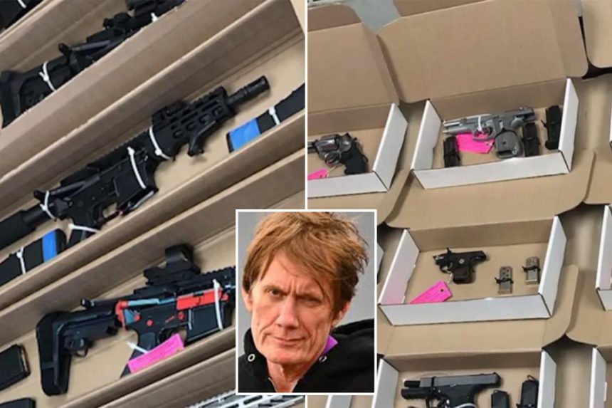 Long Island man arrested after 22 guns found behind ‘false wall’ in basement closet