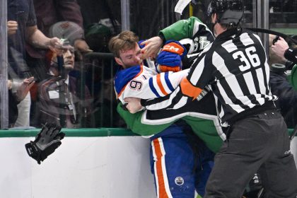 NHL fans react as Connor McDavid throws hands with Stars rookie in heated scrum