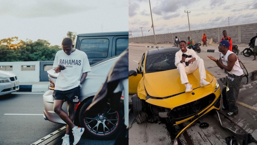 Nigerian Twitch streamer crashes car live on stream while seemingly recklessly driving