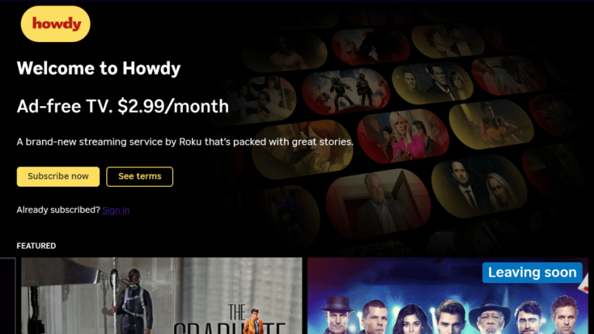 Roku Howdy /Month Service Launches on Amazon Prime Video Channels