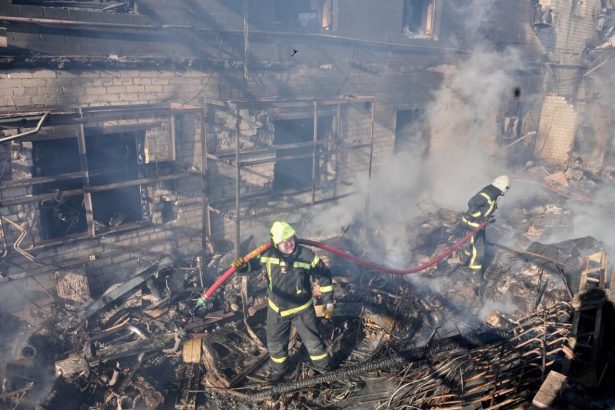 Russian strike on Kyiv region kills 4 and wounds 15 : NPR