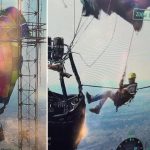 Trapped hot air balloon passengers saved in heart-stopping rescue at nearly 1,000 feet above ground
