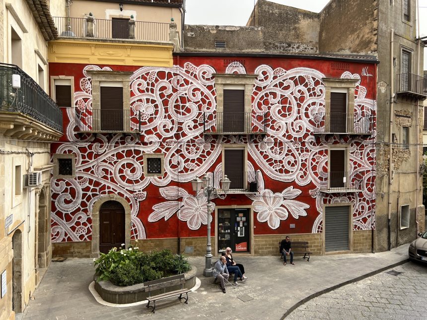 White Lace Proliferates Across Urban Spaces in Patterned Murals by NeSpoon — Colossal