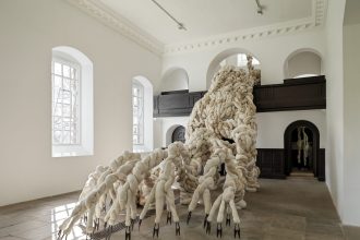 A Giant Wool Form by Nicola Turner Heaves and Skitters Through an 18th-Century Chapel — Colossal