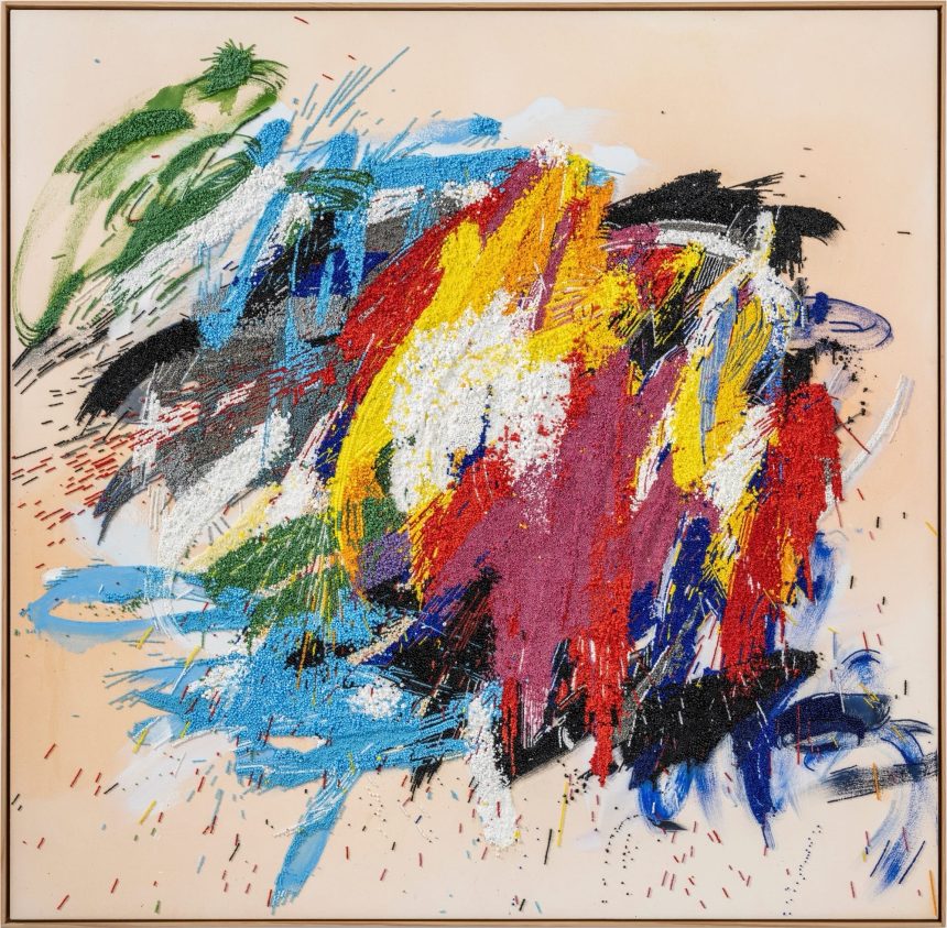 Brushstrokes Transform into Beaded Topographies in Liza Lou’s Mixed-Media Paintings — Colossal