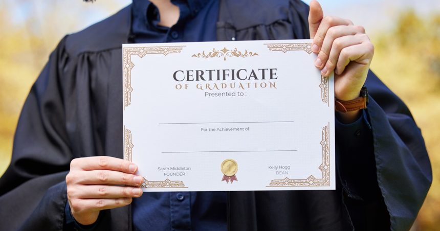 Celebratory Graduation Certificates for All Ages and Programs
