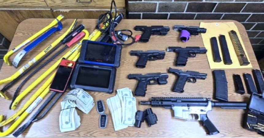 Cops bust ATM burglary crew, seizing 7 guns