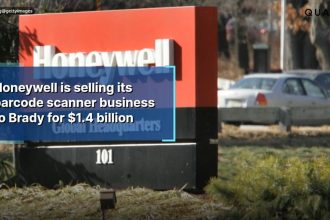 Honeywell is selling its barcode scanner business to Brady for .4 billion