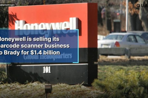 Honeywell is selling its barcode scanner business to Brady for .4 billion