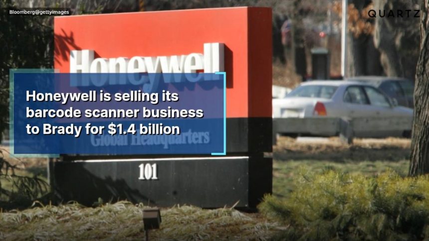 Honeywell is selling its barcode scanner business to Brady for .4 billion