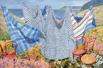 In Monica Rohan’s Paintings, Tablecloths and Chairs Uncannily Perch in Remote Landscapes — Colossal