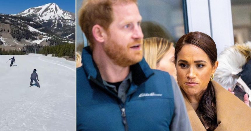 Meghan Markle Dragged Over Prince Harry Ski Video After His Saucy Reporter Texts