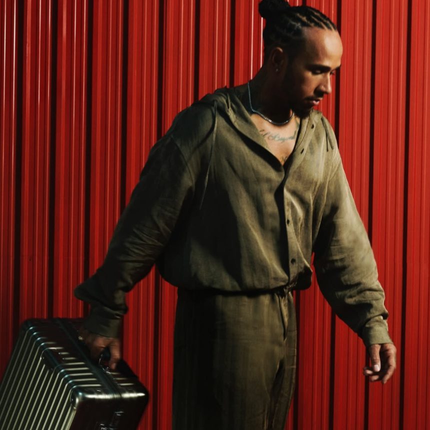 Lewis Hamilton Spotlights Rimowa Luggage Brand In Another Man