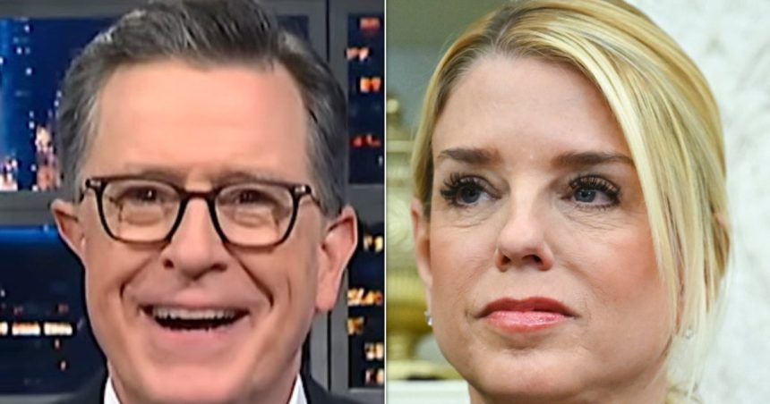 Stephen Colbert Taunts Pam Bondi With 5 ‘Heartfelt’ Words