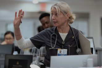 ‘The Pitt’ Star Katherine LaNasa on Dana and Robby’s Fight, His Sabbatical