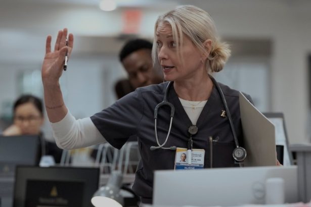 ‘The Pitt’ Star Katherine LaNasa on Dana and Robby’s Fight, His Sabbatical