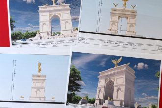 Triumphal arch design plans unveiled by Trump : NPR