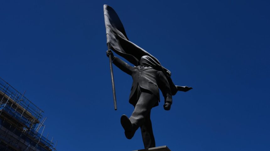 Banksy installs new statue in central London : NPR